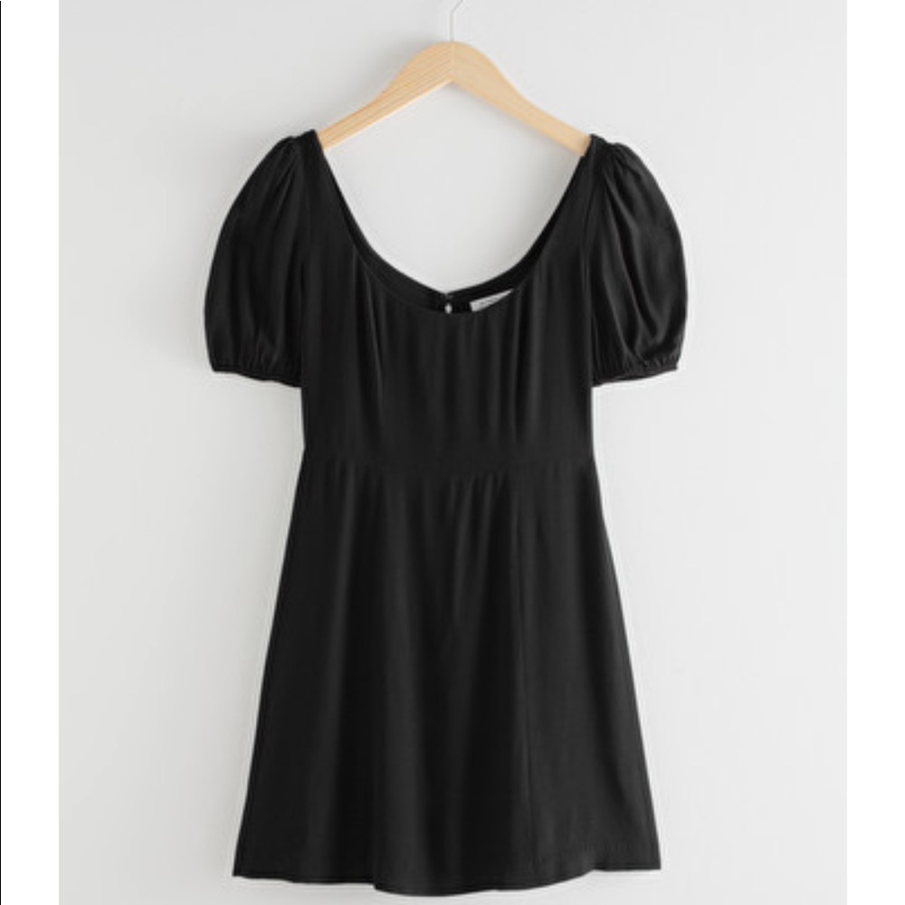 &Other Stories - Puff Sleeve Crepe Mini Dress